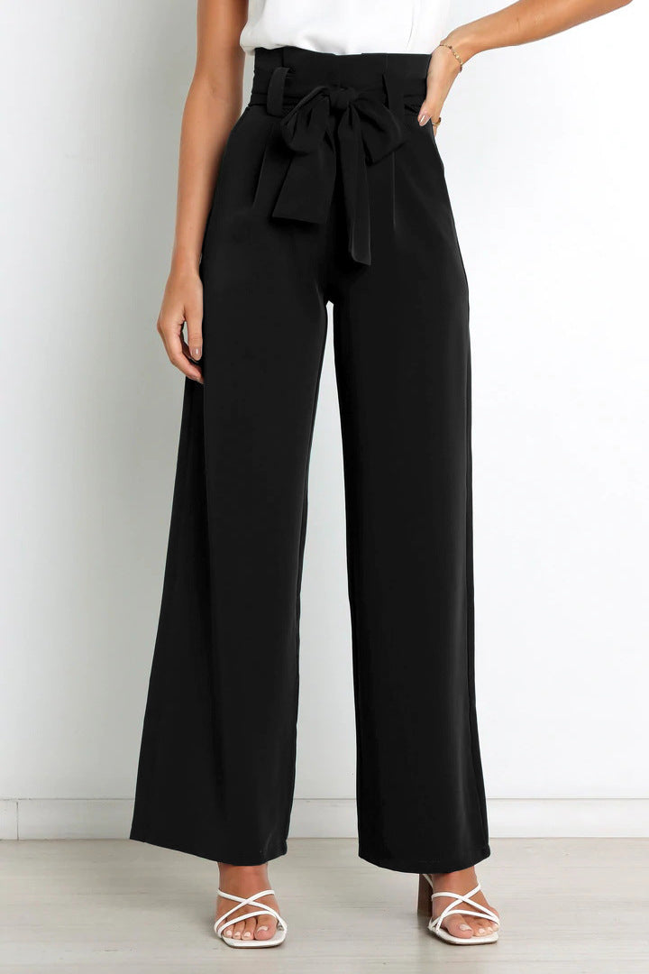 Chantal - Pantalon large - Avec ceinture à nouer