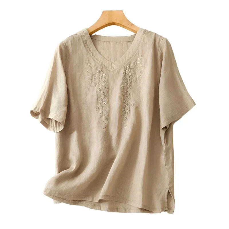 Bellachicha-shirt - Leinen - Stickerei vorne - Sommer