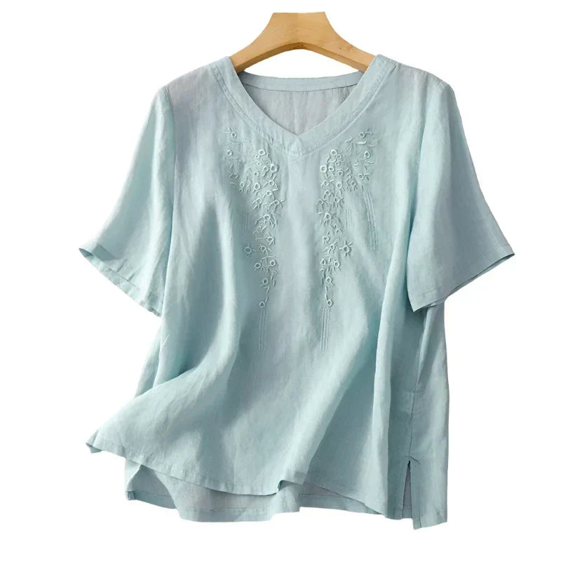 Bellachicha-shirt - Leinen - Stickerei vorne - Sommer