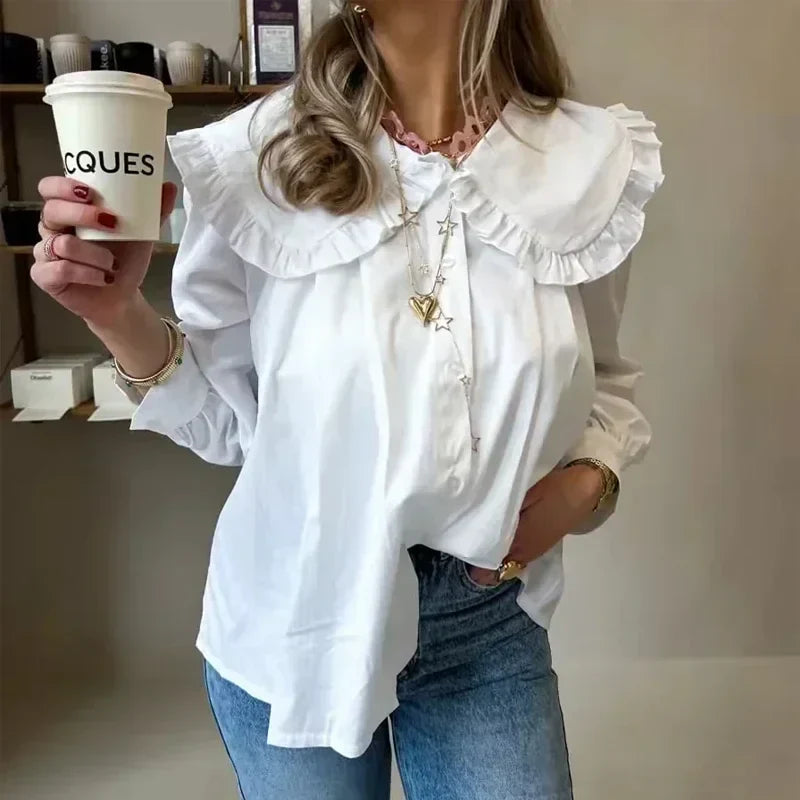 Anaca | Crop top femme à volants 