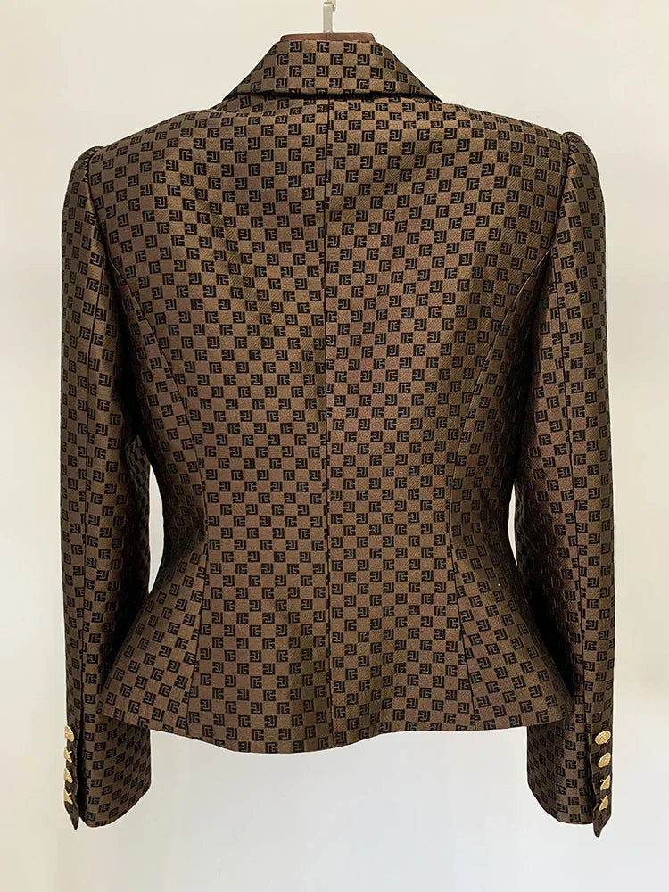Marlene | Luxuriöser Jacquard-Blazer mit Monogrammdesign