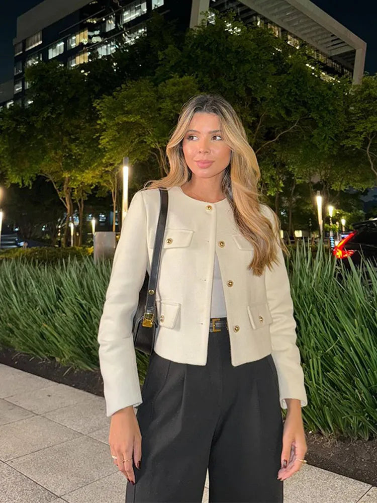 Elsie - Blazer classique en tweed - Mode automne