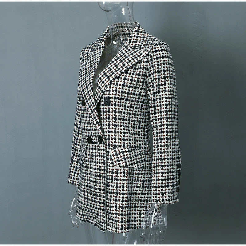 Maud | Karierter Blazer-Mantel
