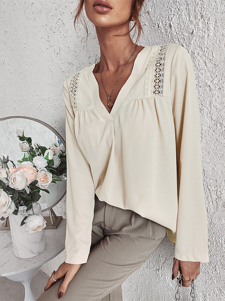 Bellachicha - Lässige Bluse mit V-Ausschnitt
