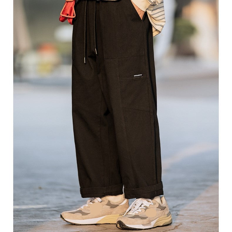 Fulton - pantalon ample en coton à jambes larges 