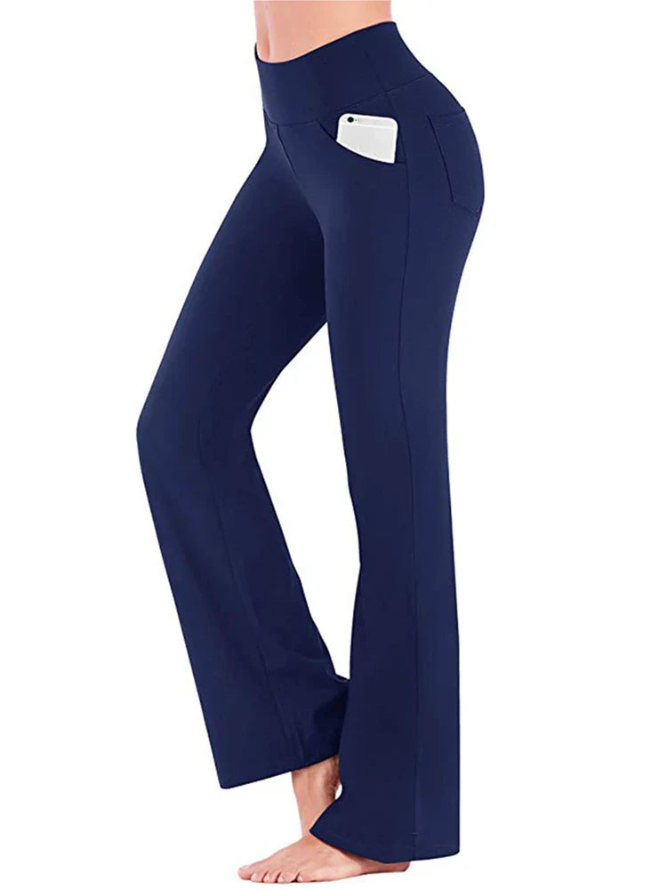 Améthyste - Pantalon évasé extensible - Taille haute