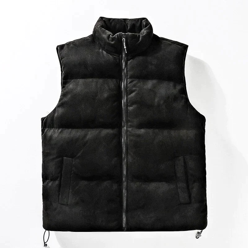 Oban – manteau marron sans manches pour homme