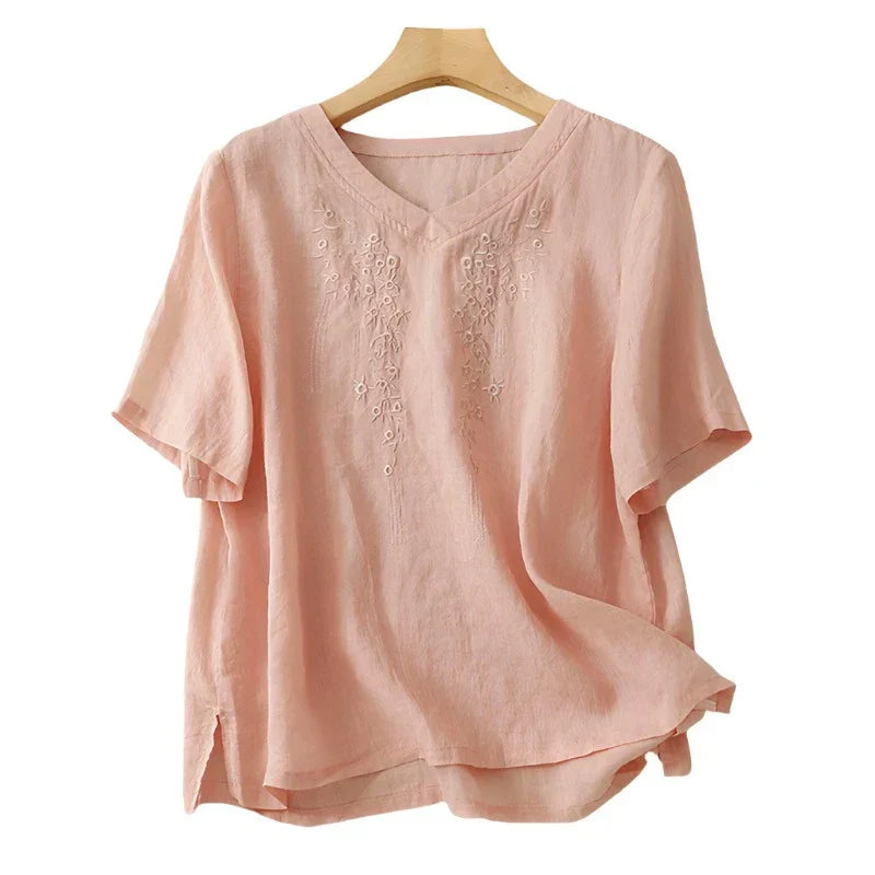Bellachicha-shirt - Leinen - Stickerei vorne - Sommer