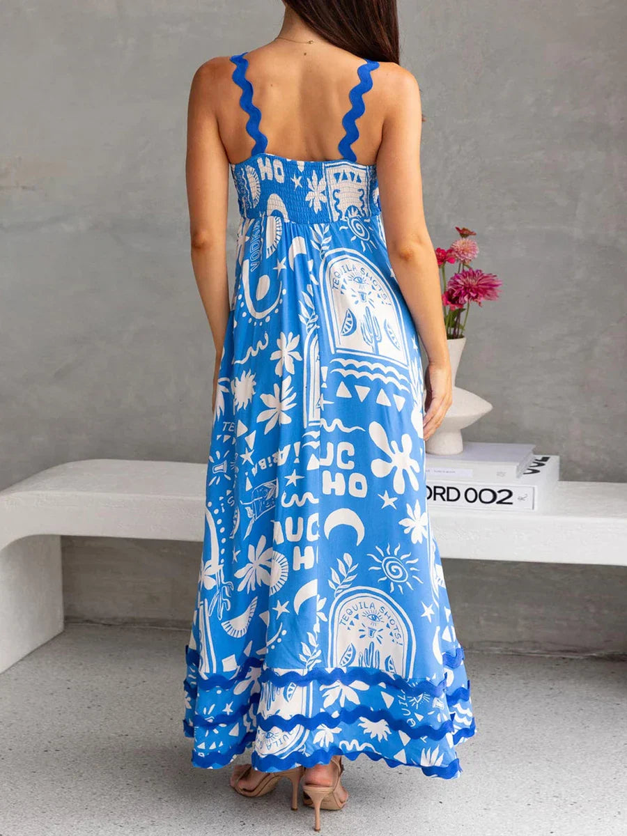 AUBE™ | ROBE MAXI IMPRIMÉE 