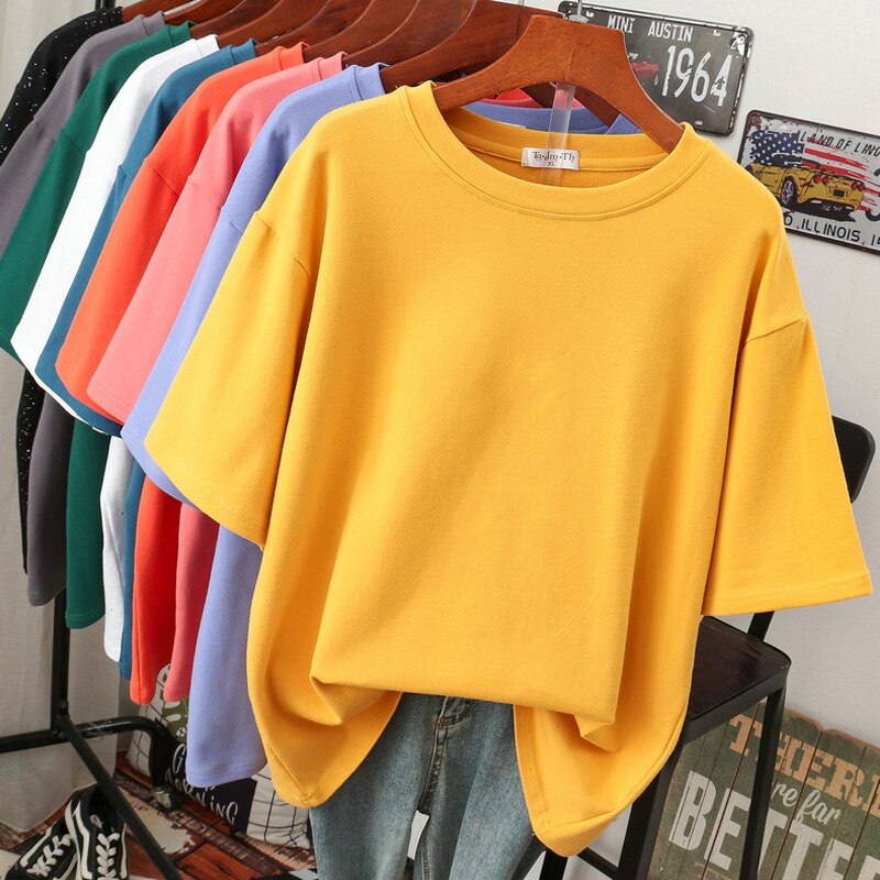 Bellachicha Kuscheliges Baumwoll-Basic: Plus-Size T-Shirt für Damen