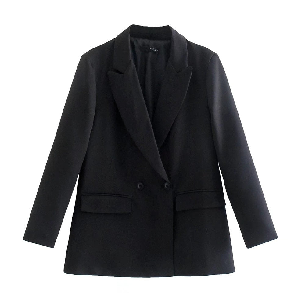 Klassischer Kragenblazer | Damen Zweireihiger Büromantel für Elegante Outfits
