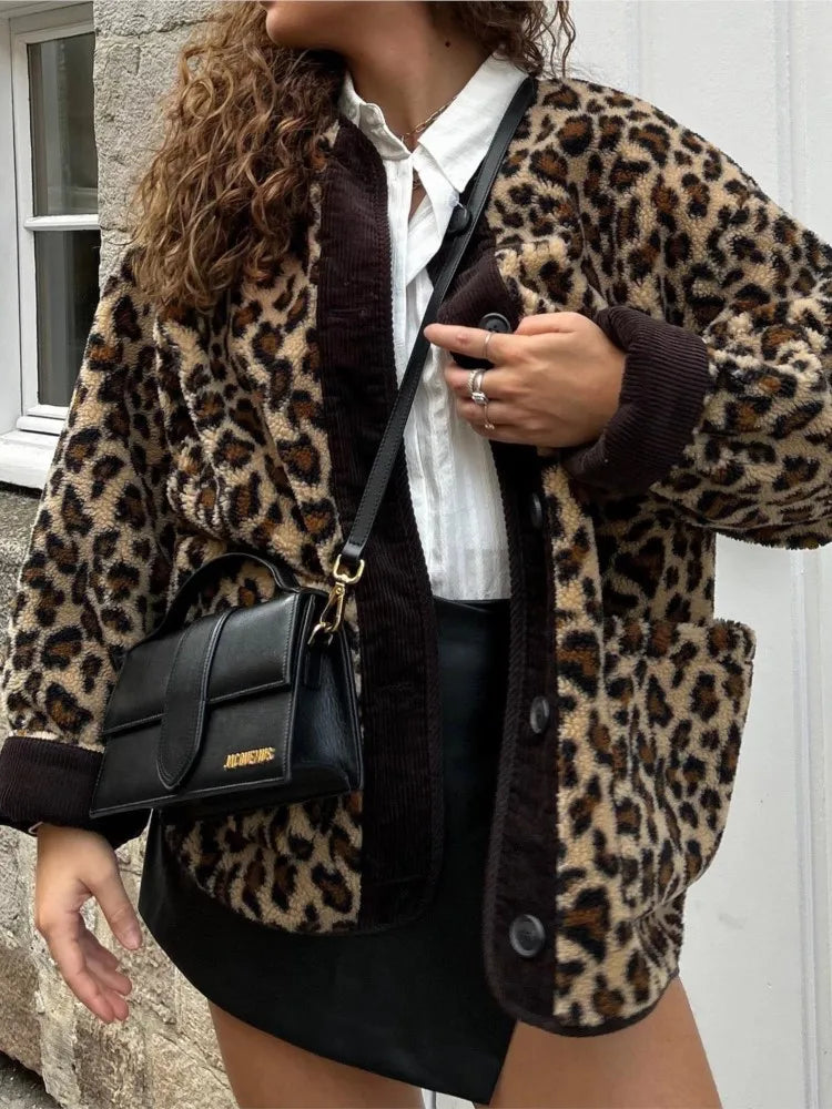 Rukan | Jacke mit Leopardenmuster