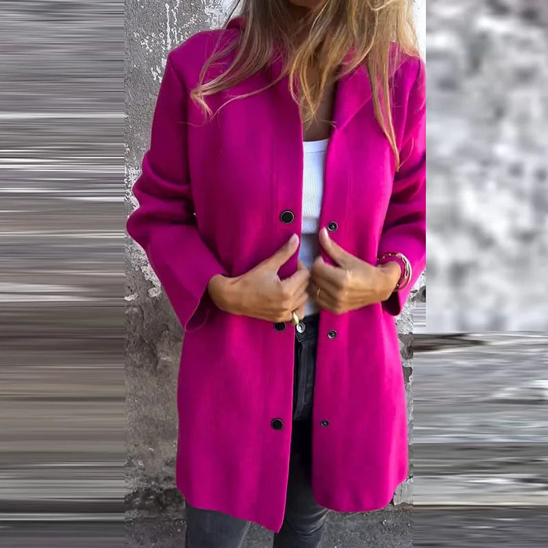 Ava | Veste à capuche vintage à simple boutonnage pour l'automne 