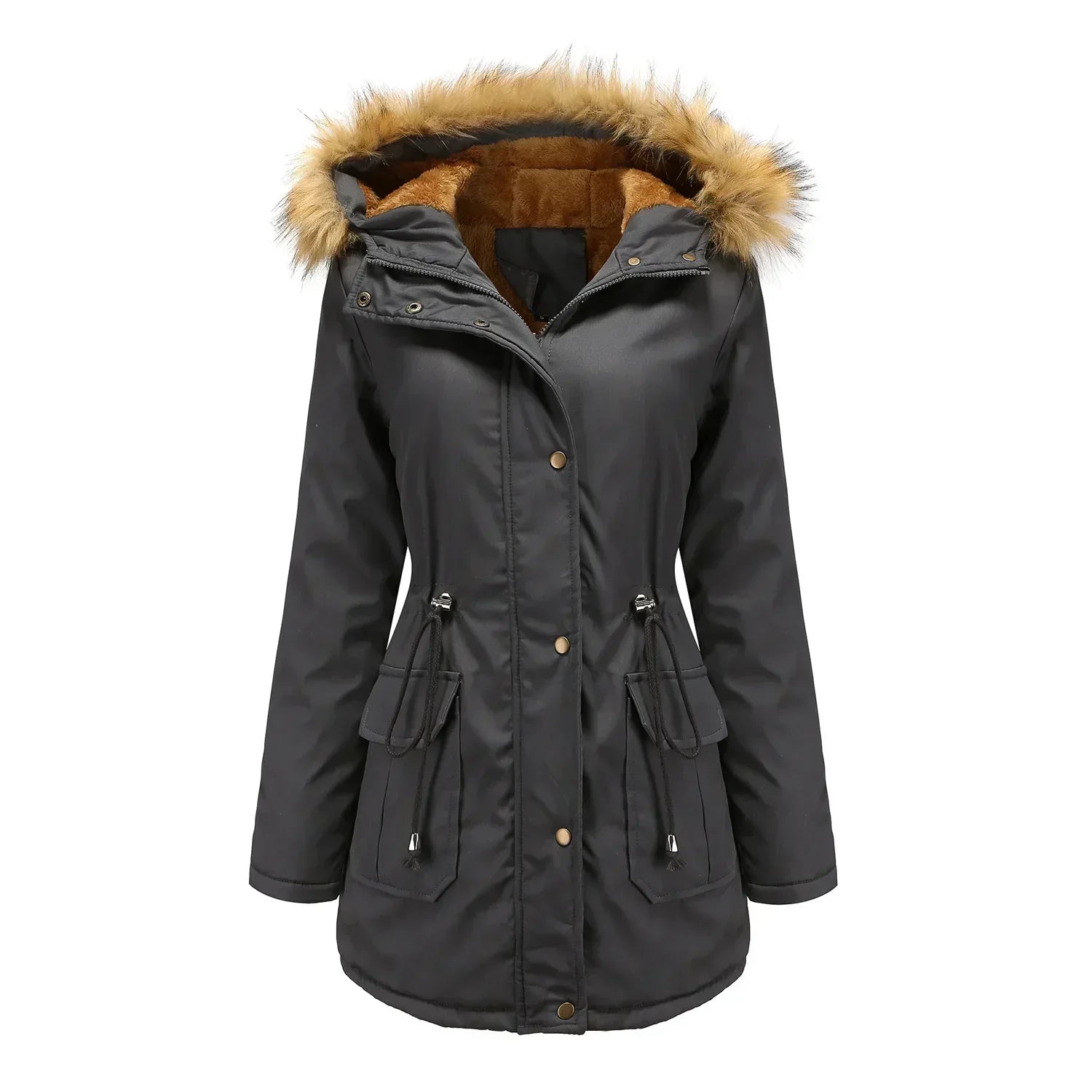 Langer Parka mit Bommel
