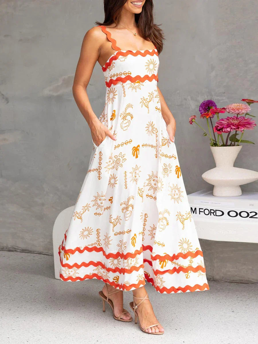 AUBE™ | ROBE MAXI IMPRIMÉE 