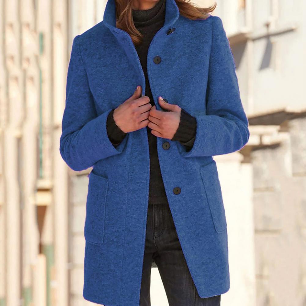 Zoé | Veste longue élégante à col montant