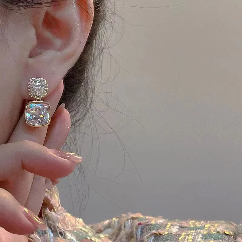Micara - Cubes de Cristal - Boucles d'Oreilles