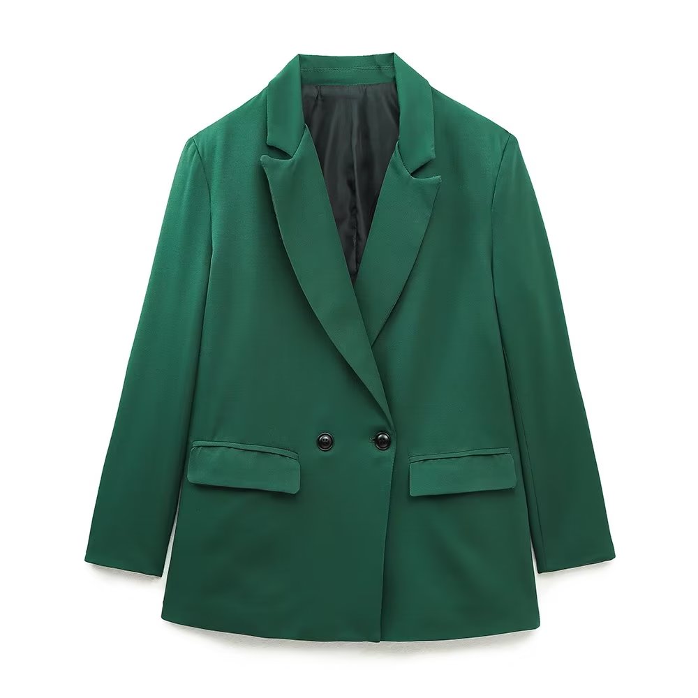 Klassischer Kragenblazer | Damen Zweireihiger Büromantel für Elegante Outfits