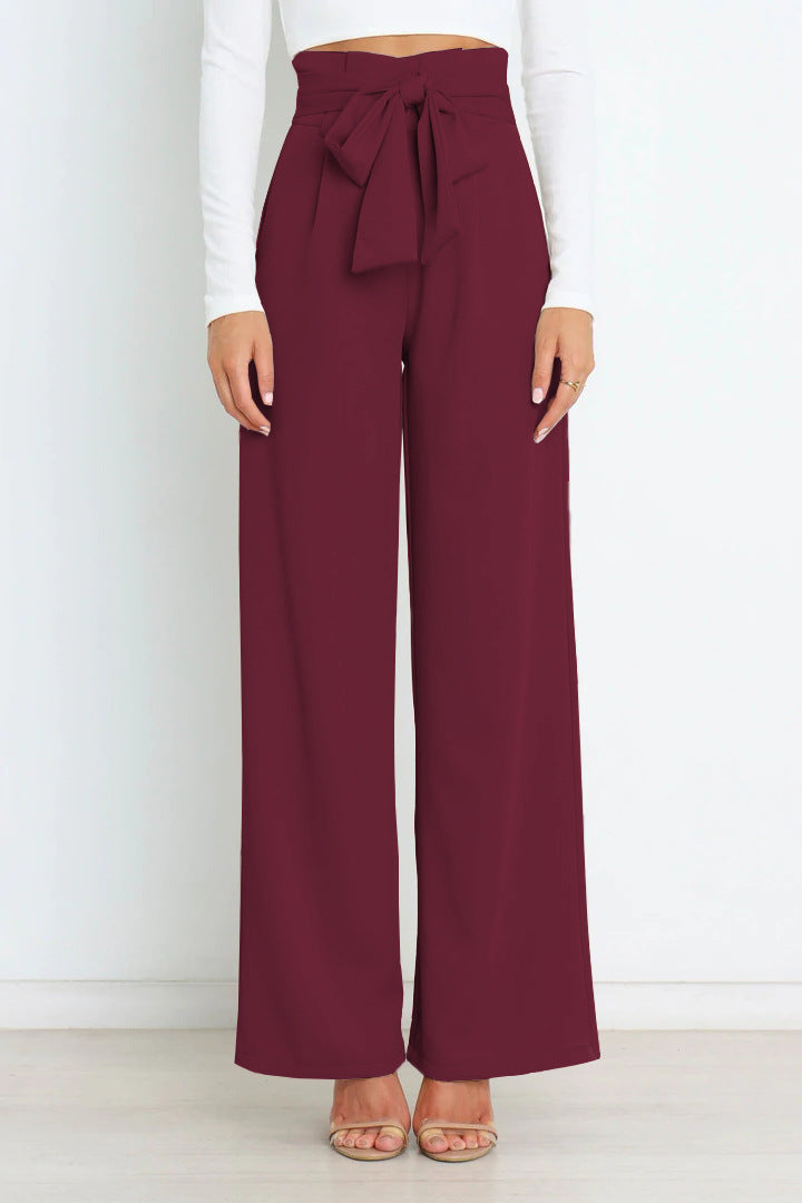 Chantal - Pantalon large - Avec ceinture à nouer