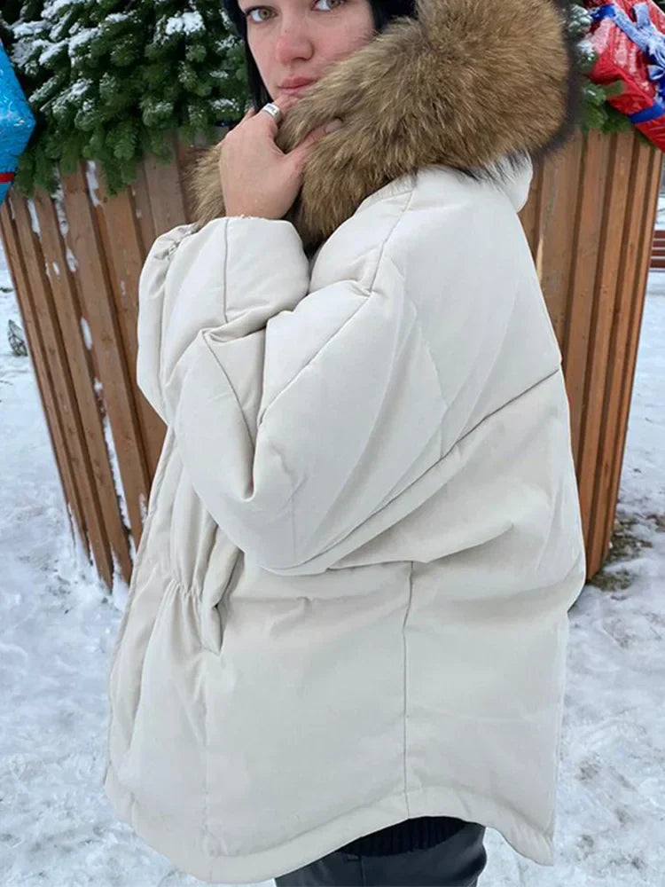 manteau en fourrure de raton laveur