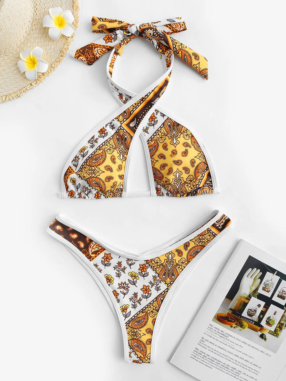 Bellachicha - Paisley-Blumenmuster - Hochgeschlossen - Sommer