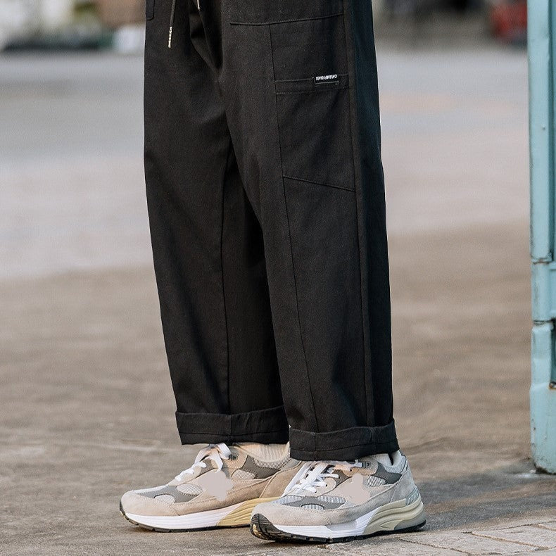 Fulton - pantalon ample en coton à jambes larges 