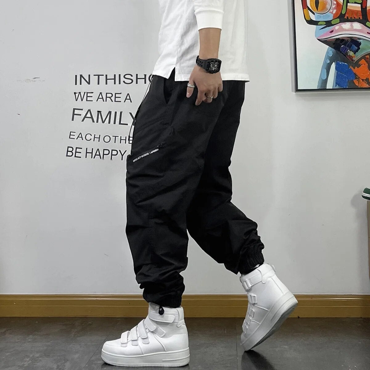Edmund - pantalon large et ample avec ceinture 