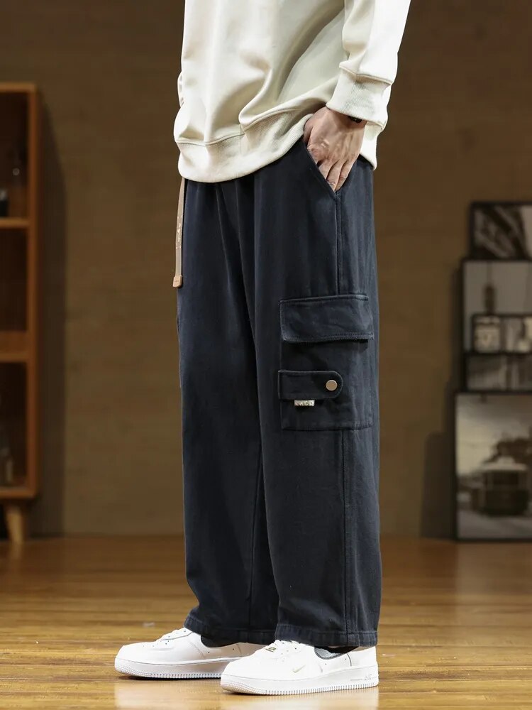 Abram - Pantalon cargo large en coton