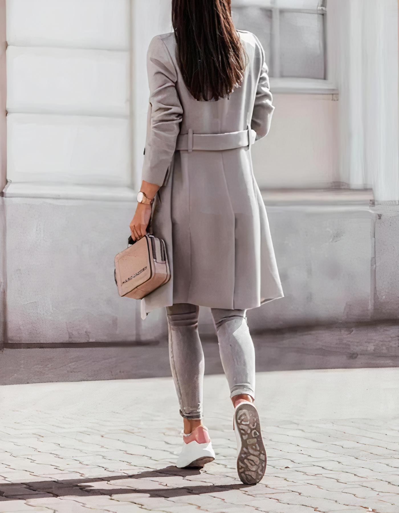 Schicker Trenchcoat mit Gürtel - Simone