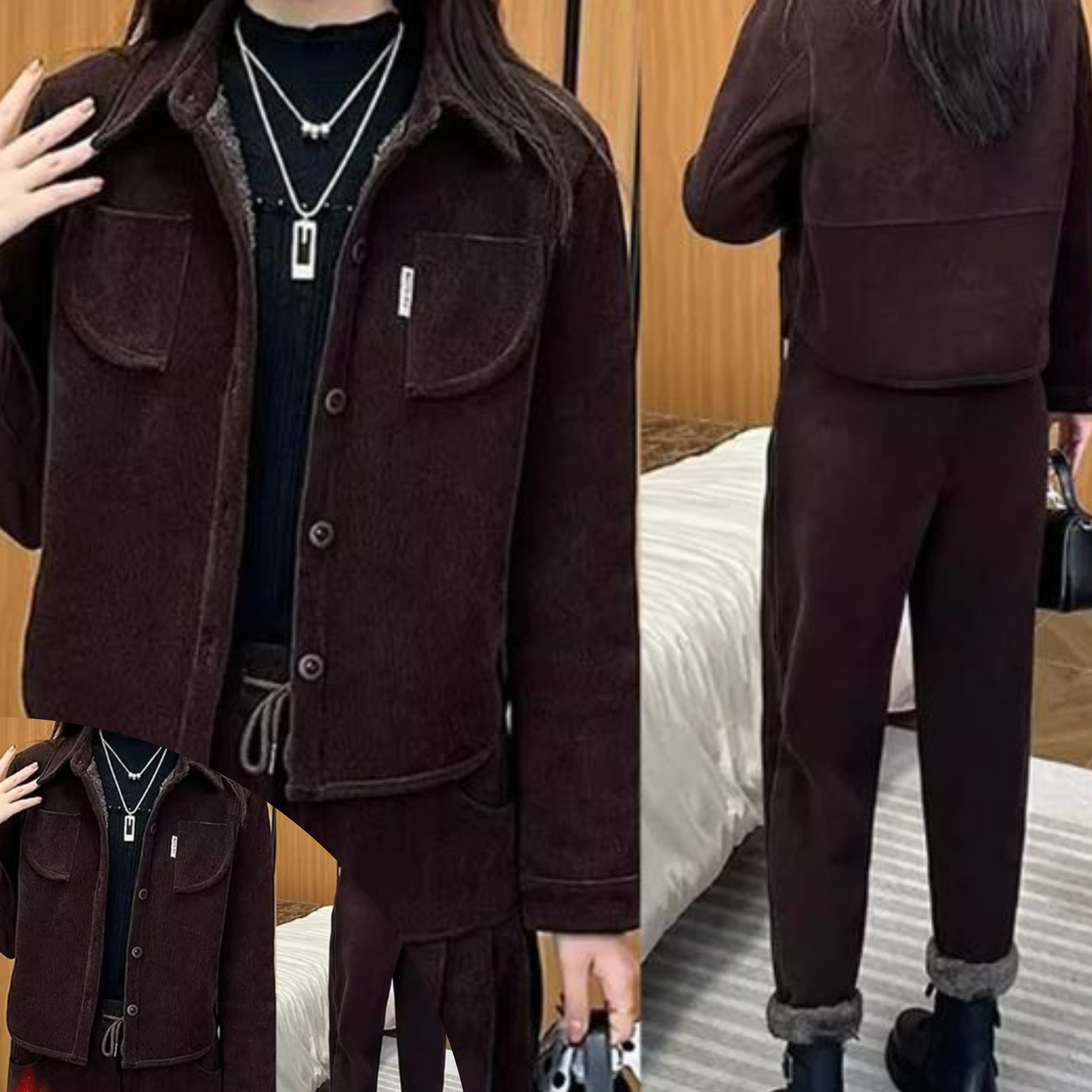 Wilonis | Veste et pantalon de costume vintage d'hiver pour femme