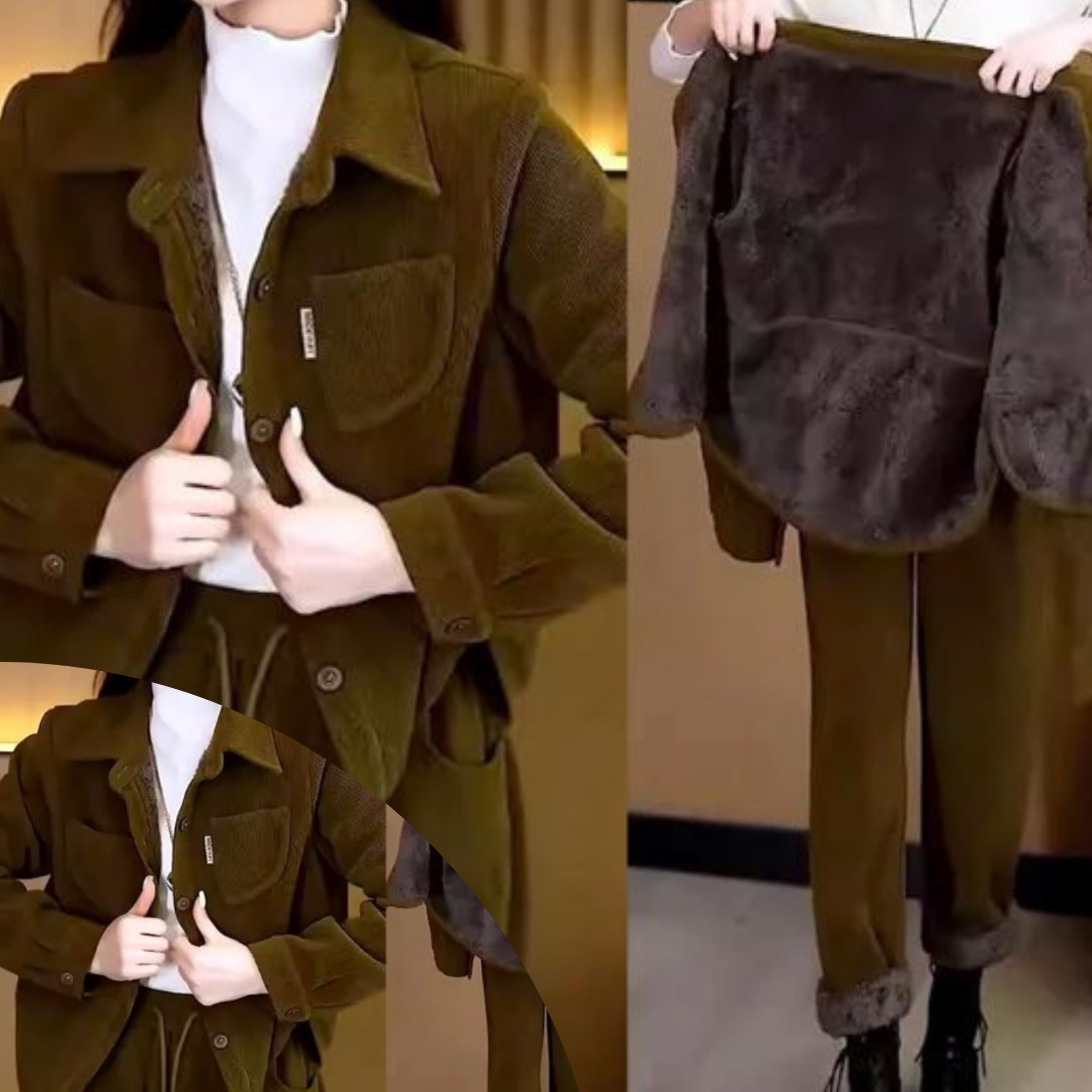 Wilonis | Veste et pantalon de costume vintage d'hiver pour femme