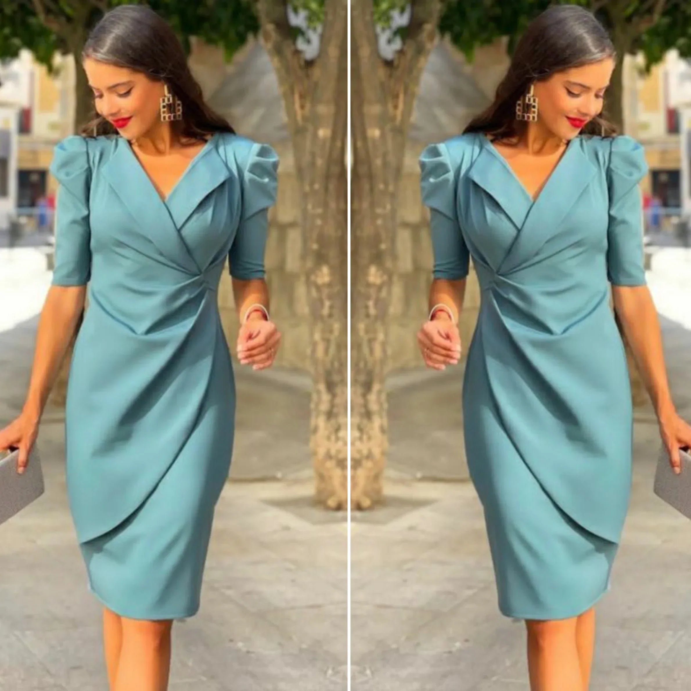 Farrah - Elegantes Kleid mit Puffärmeln