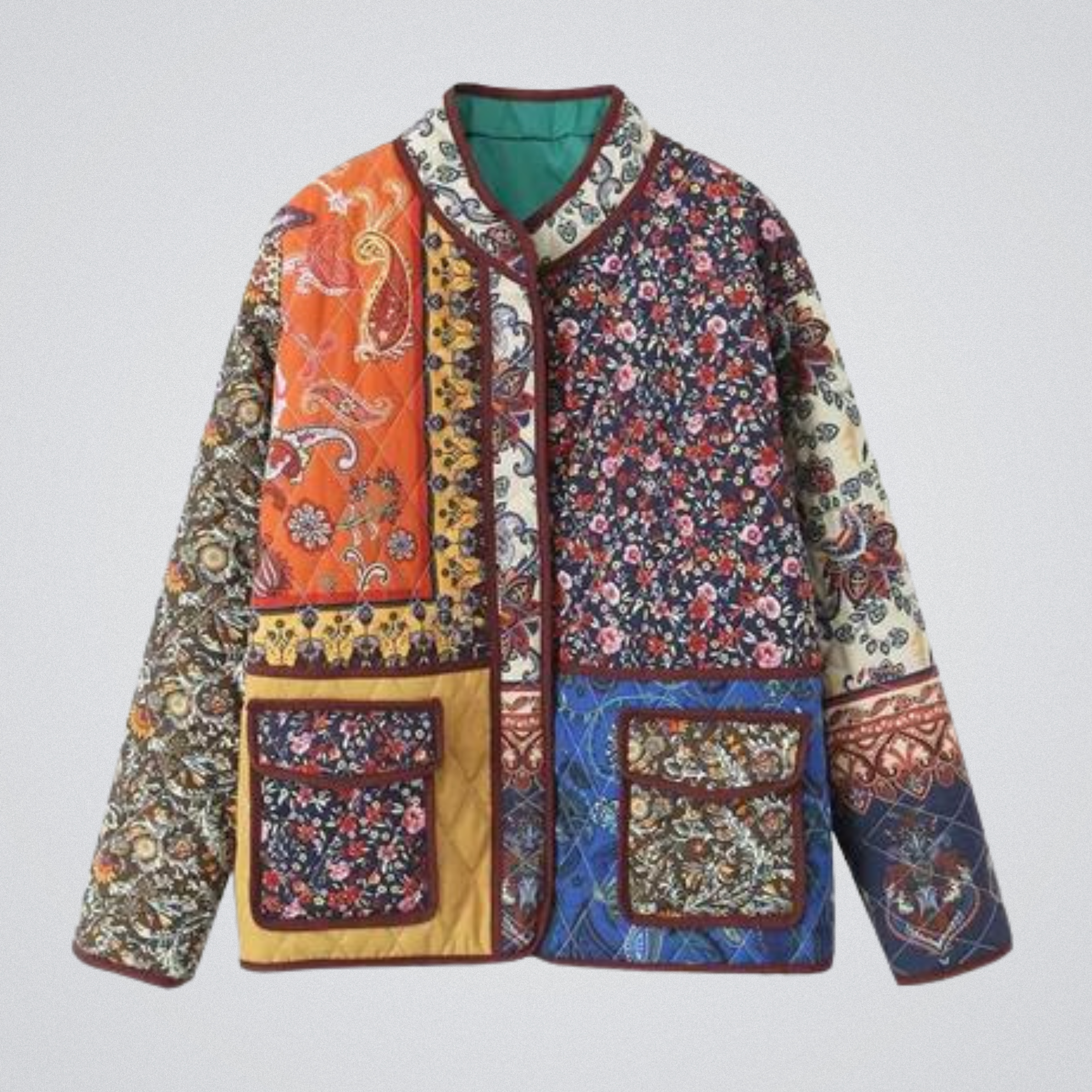 Veste matelassée imprimée vintage