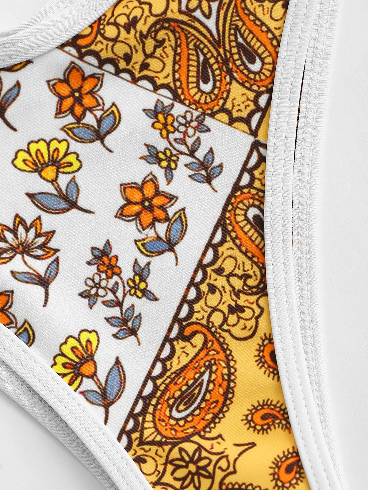Bellachicha - Paisley-Blumenmuster - Hochgeschlossen - Sommer