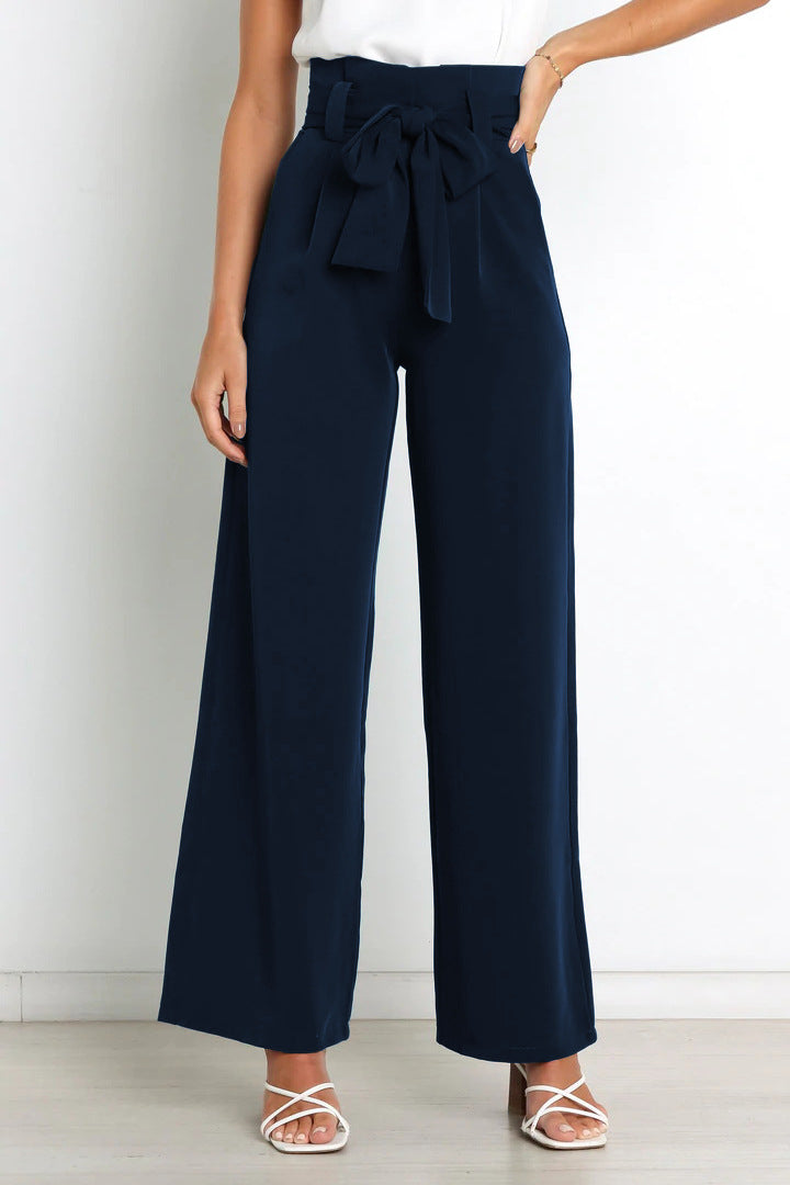 Chantal - Pantalon large - Avec ceinture à nouer