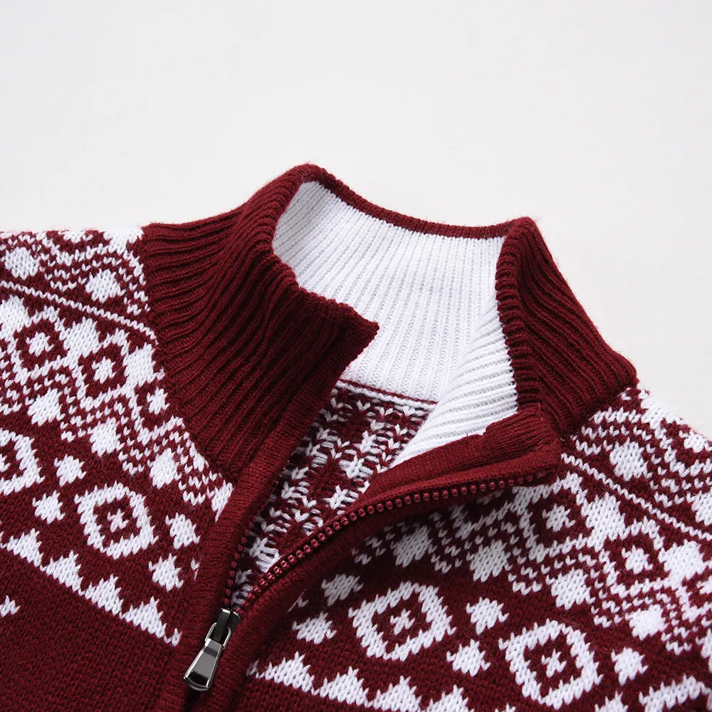 Carter™ - Gilet zippé à motif de Noël