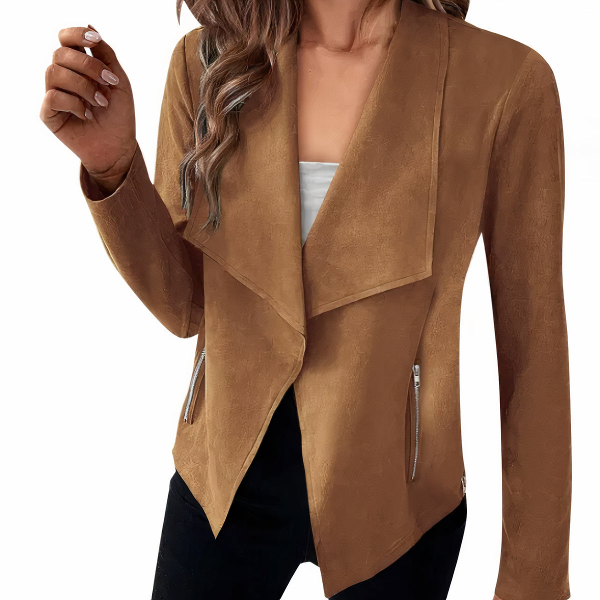 Blazer en daim pour femme - Saskia