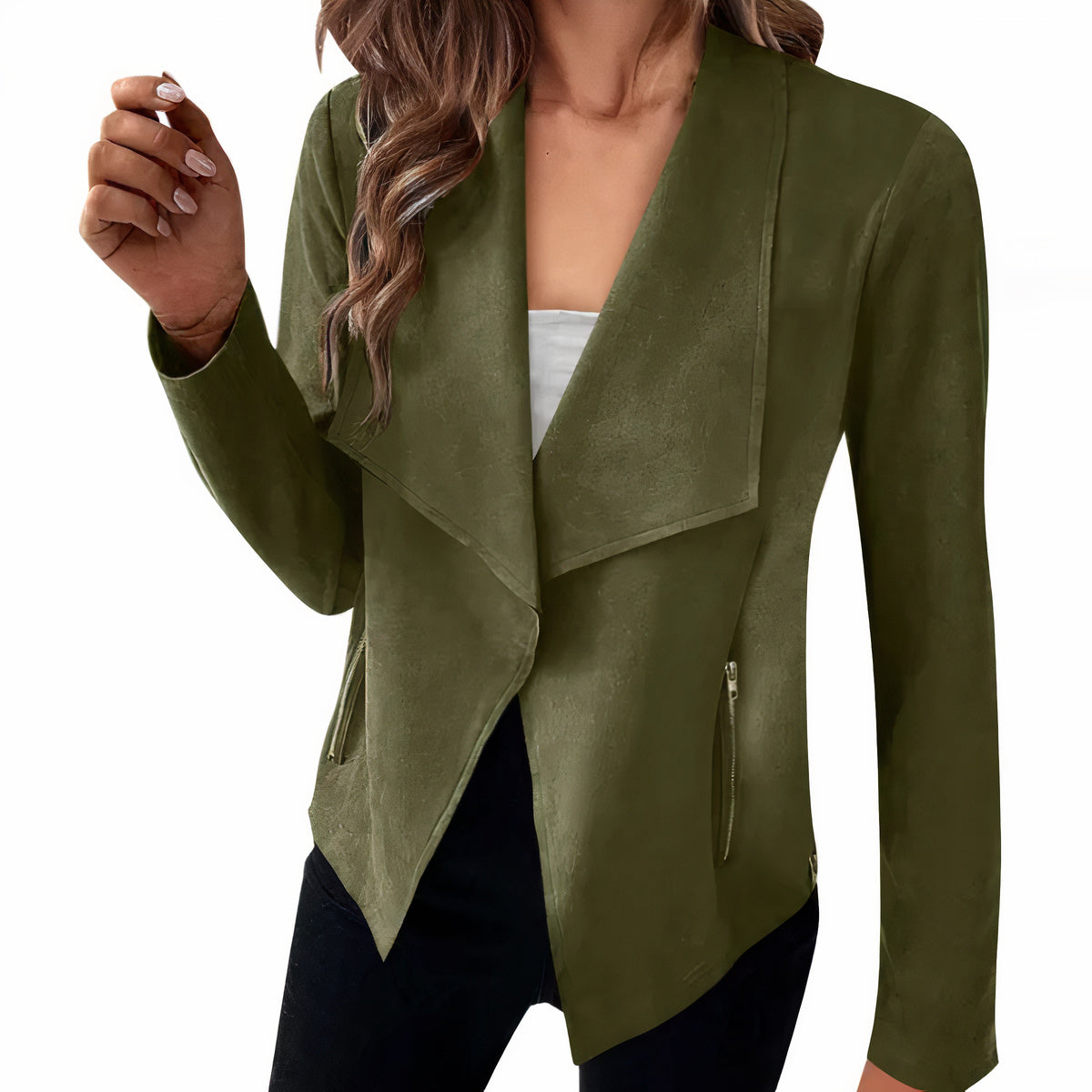 Blazer en daim pour femme - Saskia
