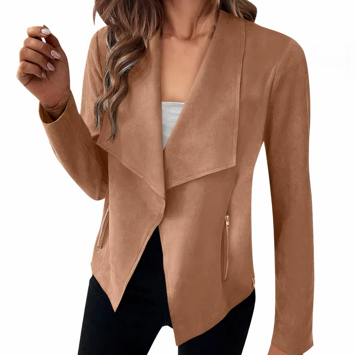 Blazer en daim pour femme - Saskia