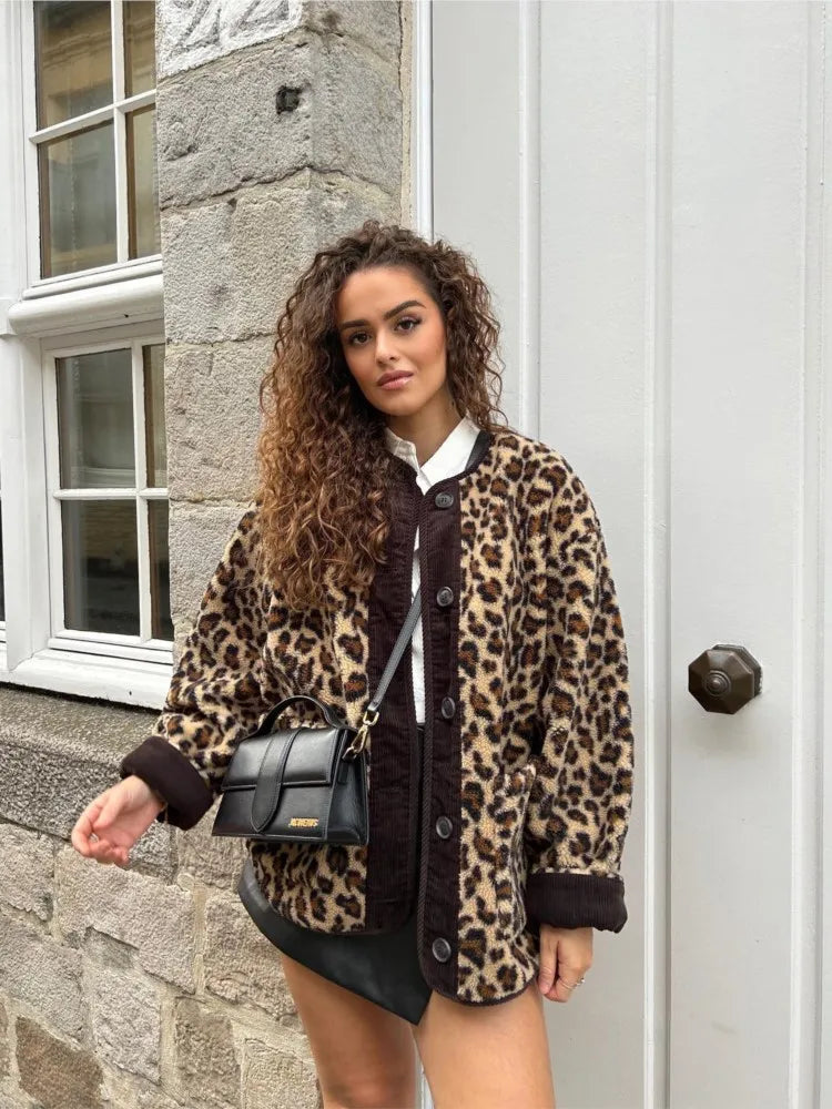 Rukan | Jacke mit Leopardenmuster