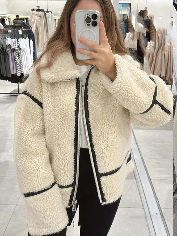 Freizeit-Lammwolljacke