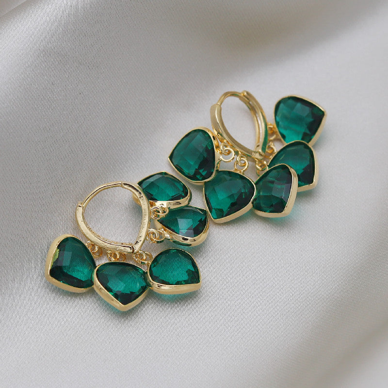 Micara - Emerald Glitz - boucles d'oreilles