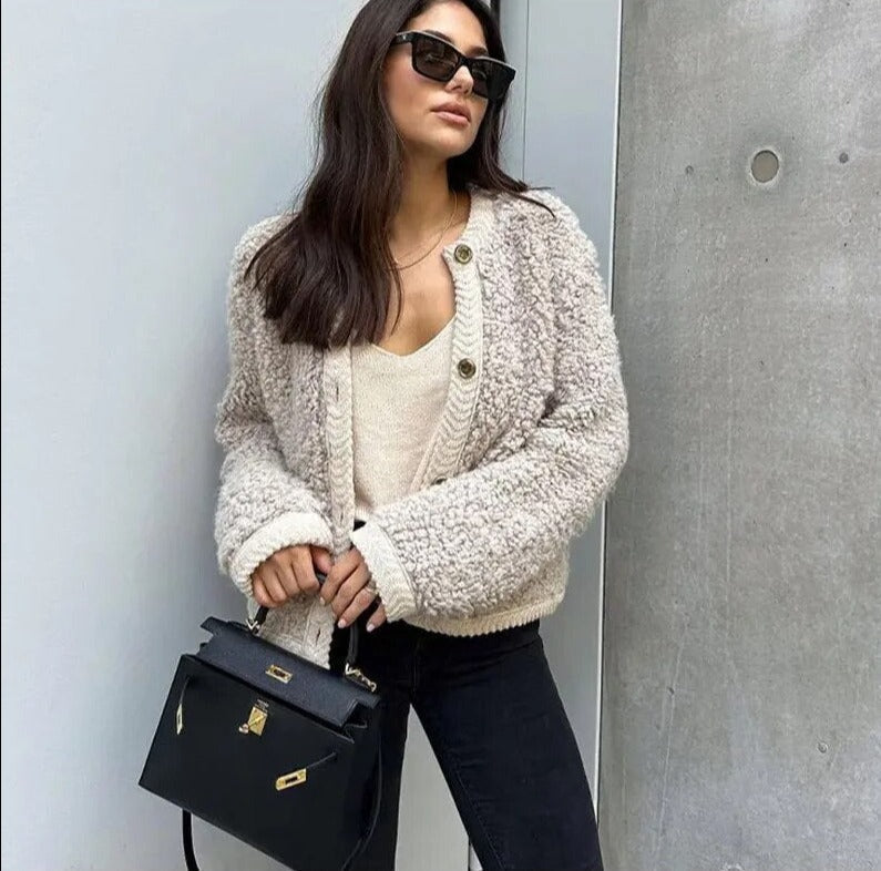 Yuhara | Cardigan en peluche