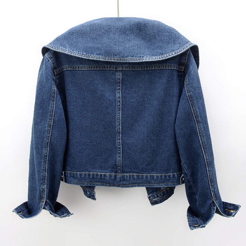 Julia | Veste courte en jean coréenne pour femme