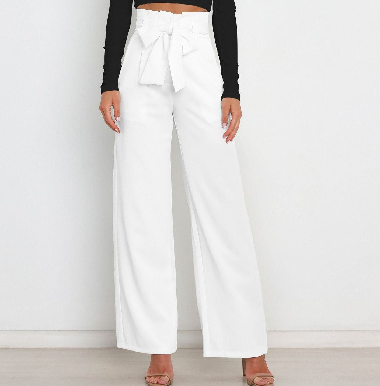 Chantal - Pantalon large - Avec ceinture à nouer