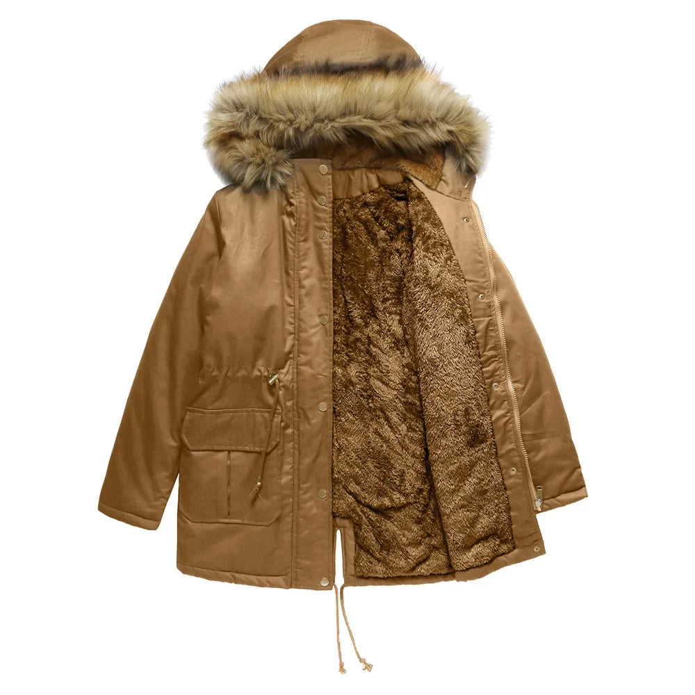 Langer Parka mit Bommel