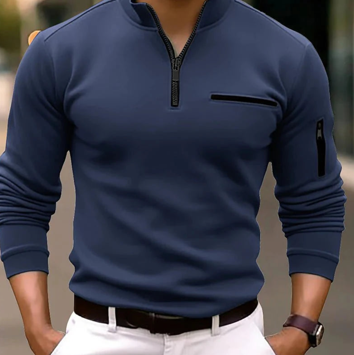 Jonas - Pull homme à quart de zip