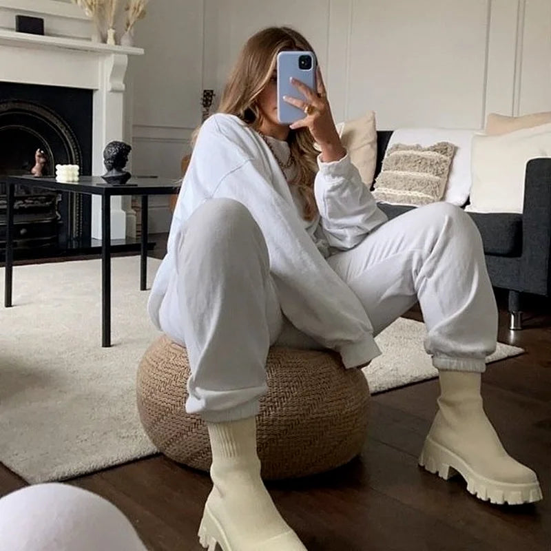 Phyllida - bottines tricotées à semelle tendance