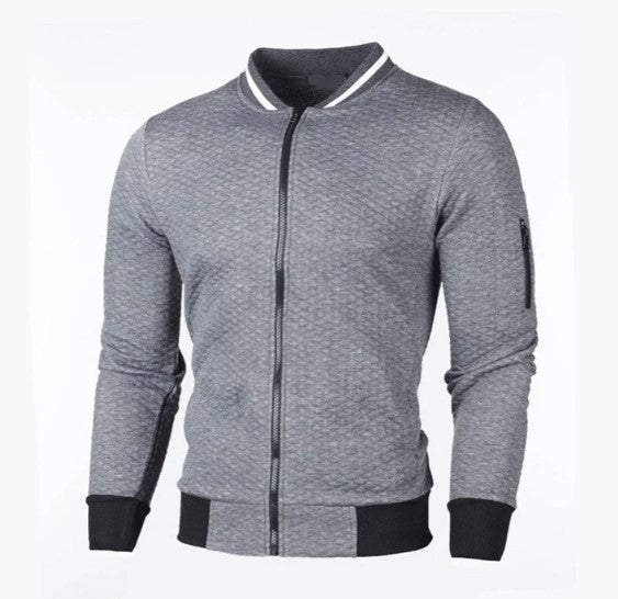 Keda - sweat-shirt homme avec zip et col montant