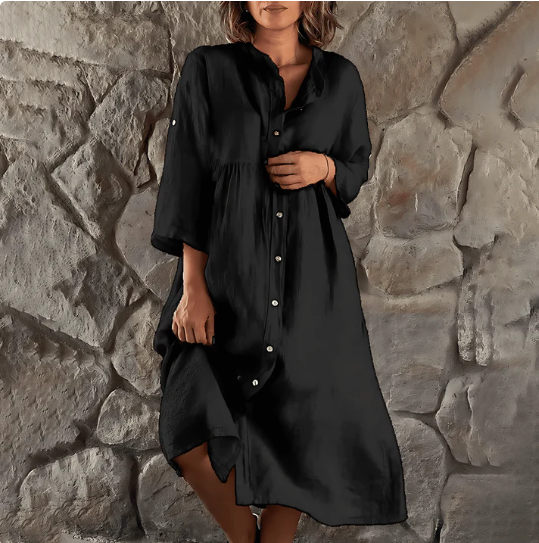 Alice – Sommerkleid in Übergröße – Lässig geknöpft